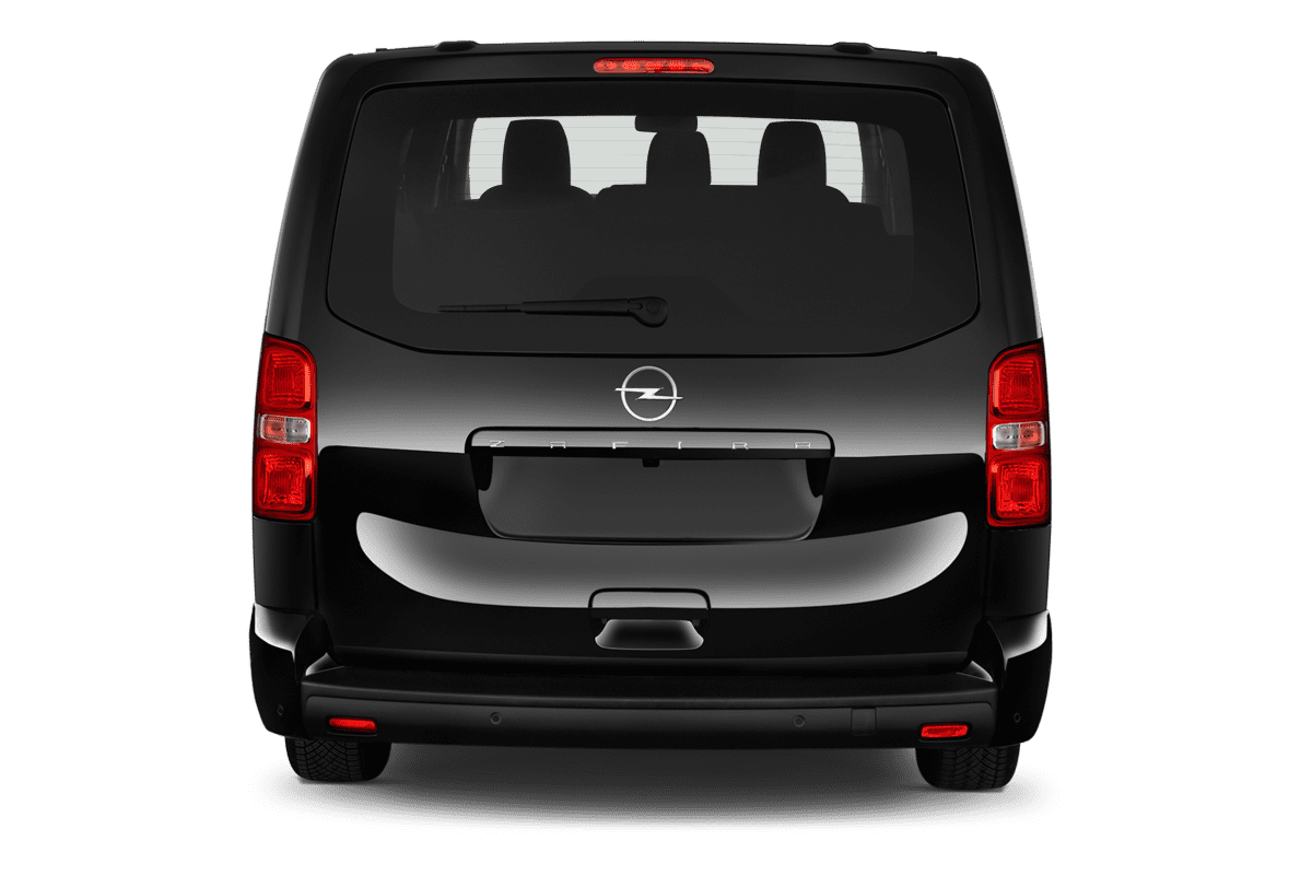 Heckansicht eines Opel Zafira Electric