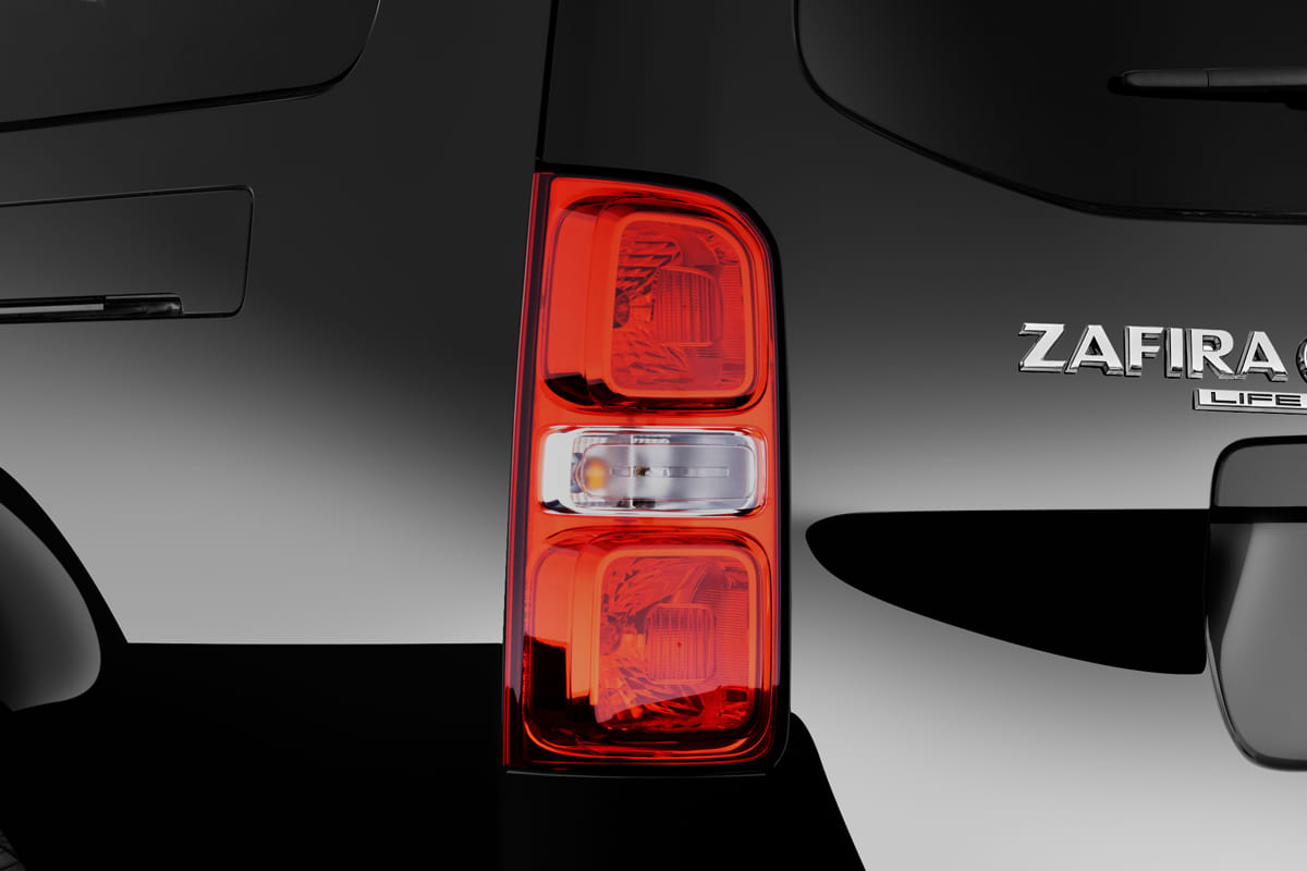 Heckleuchten eines Opel Zafira Electric