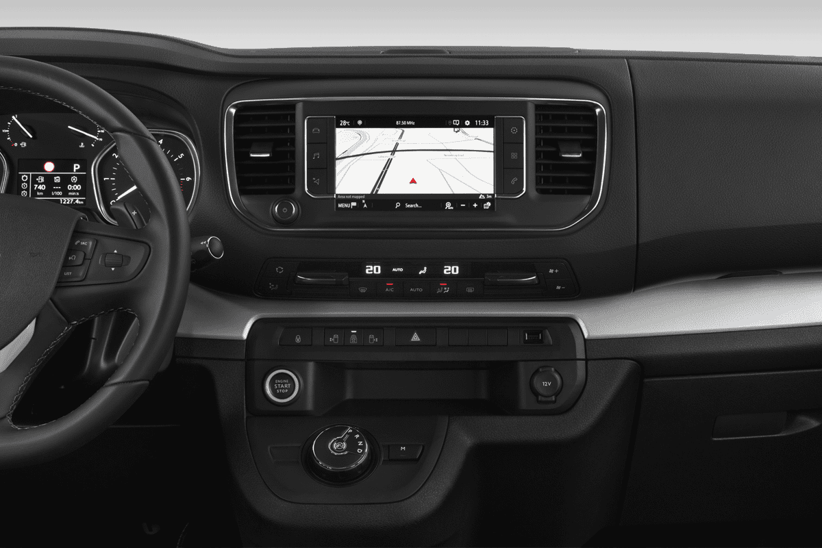 Mittelkonsole eines Opel Zafira Life