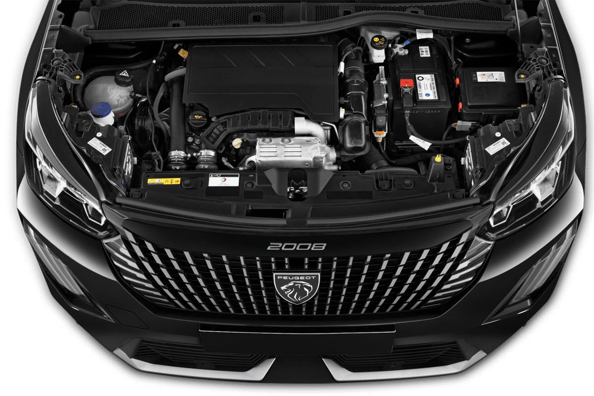 Motorraum eines Peugeot 2008 Hybrid