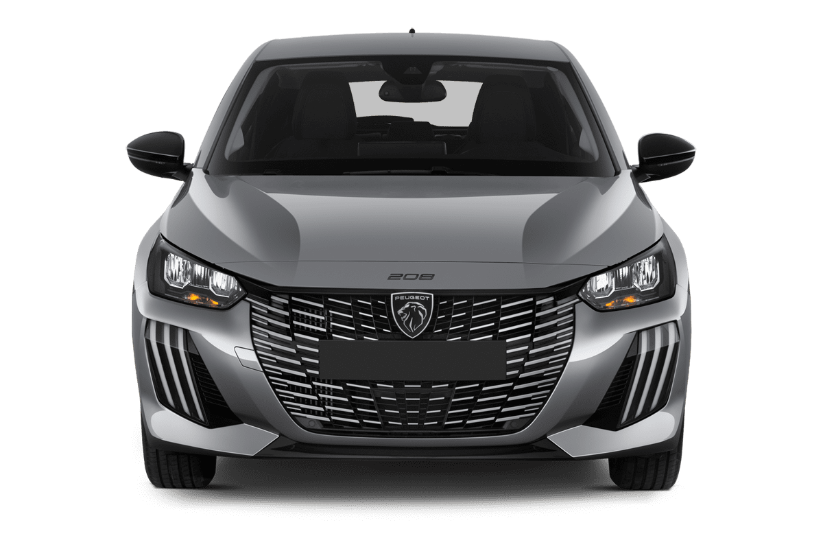 Frontansicht eines Peugeot 208, freigestellt
