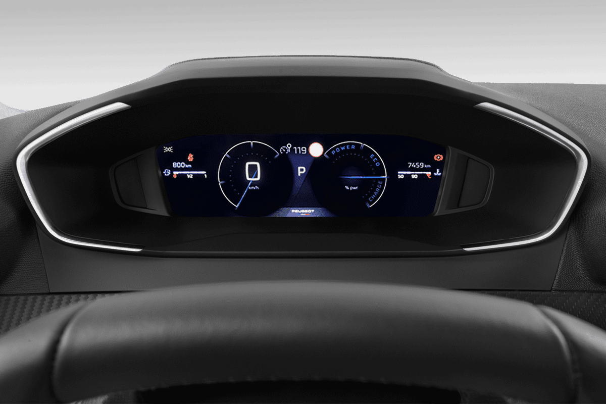 Kombiinstrument eines Peugeot 208 Hybrid