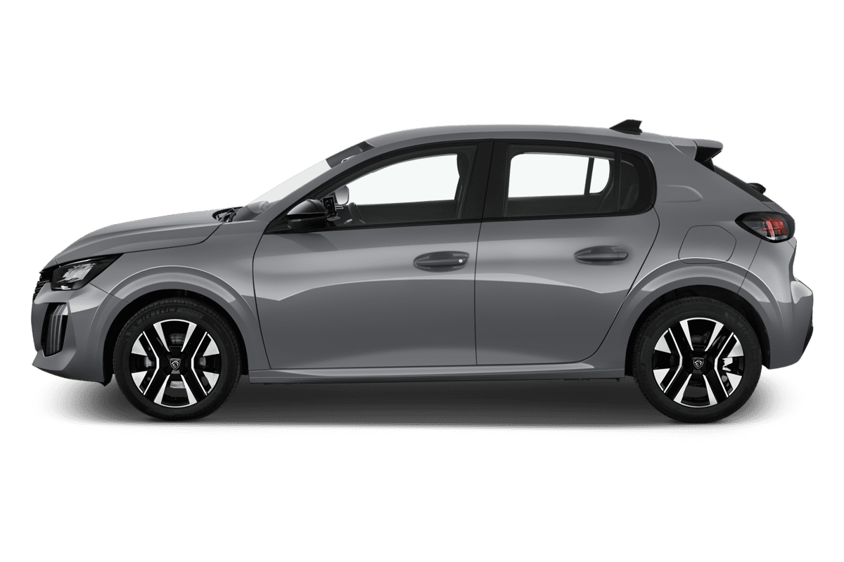 Seitenansicht eines Peugeot 208 Hybrid