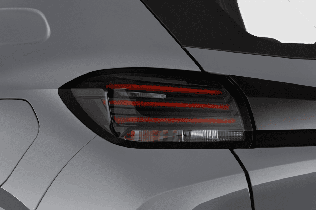 Heckleuchten eines Peugeot 208 Hybrid