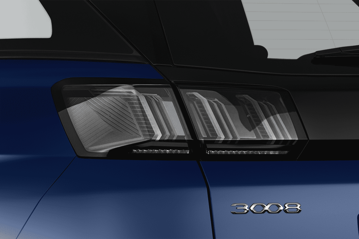 Heckleuchten eines Peugeot 3008 Roadtrip Plug-In-Hybrid