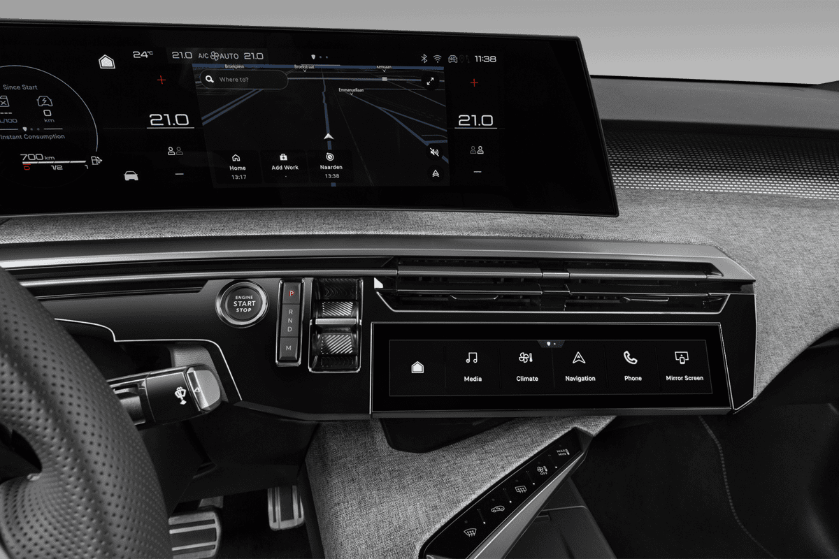 Mittelkonsole eines Peugeot 3008 Plug-In-Hybrid 