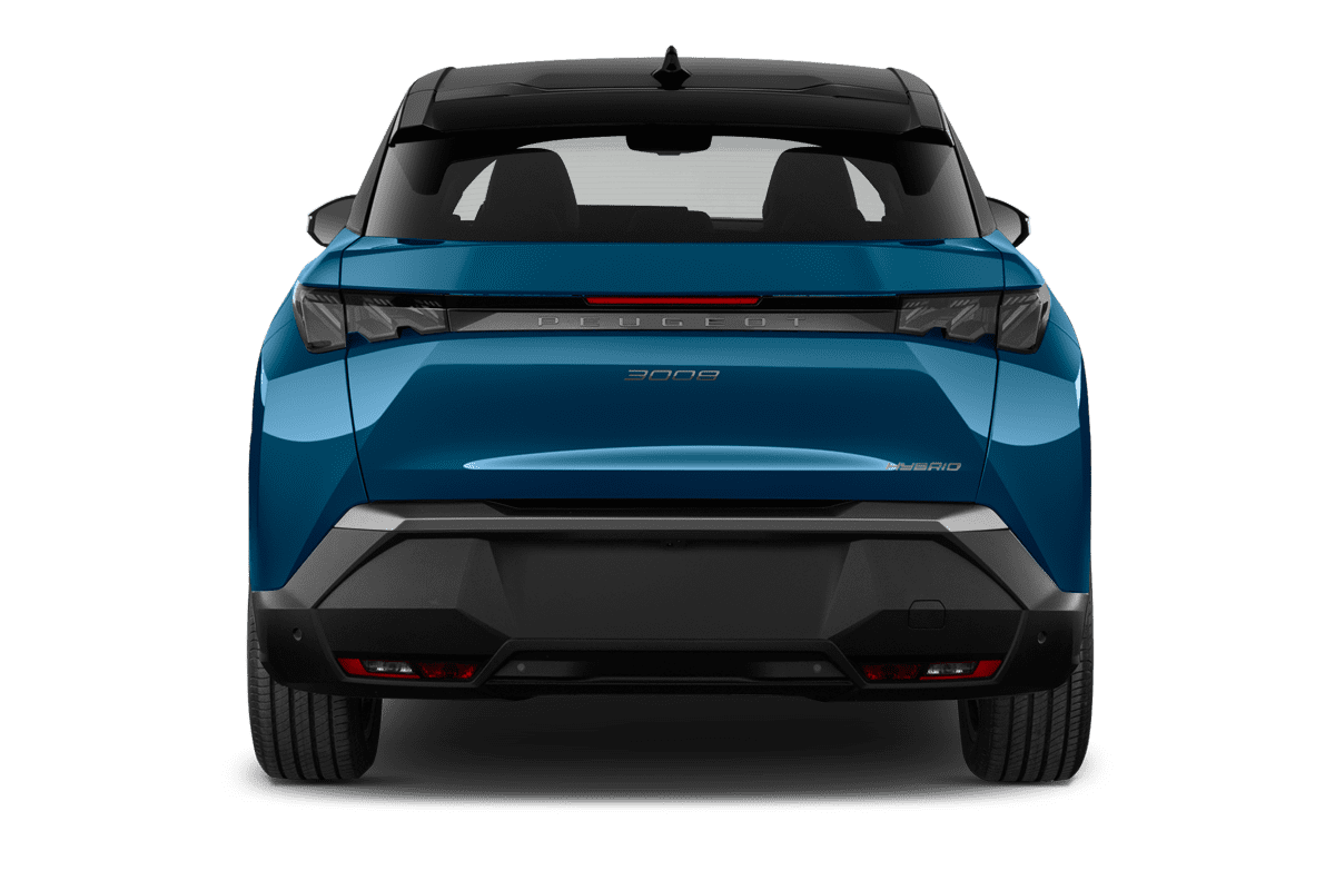 Heckansicht eines Peugeot 3008 Plug-In-Hybrid 