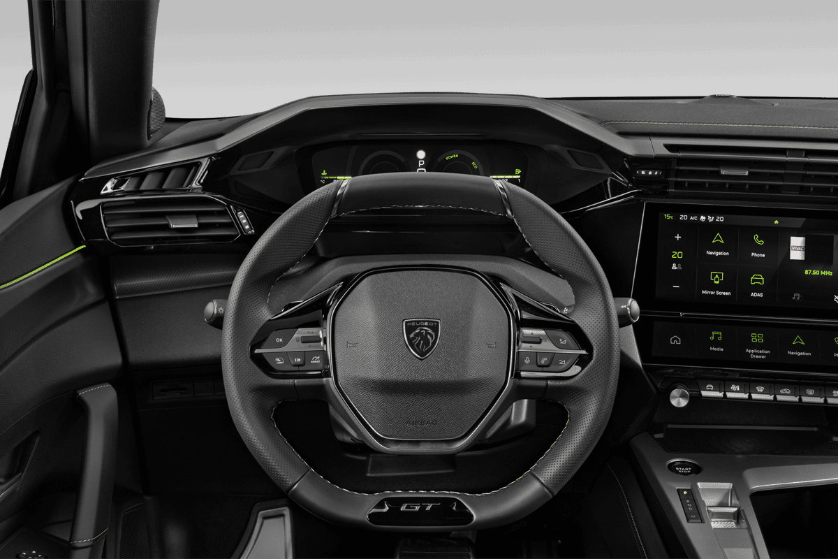 Lenkrad eines Peugeot 308 Plug-In-Hybrid