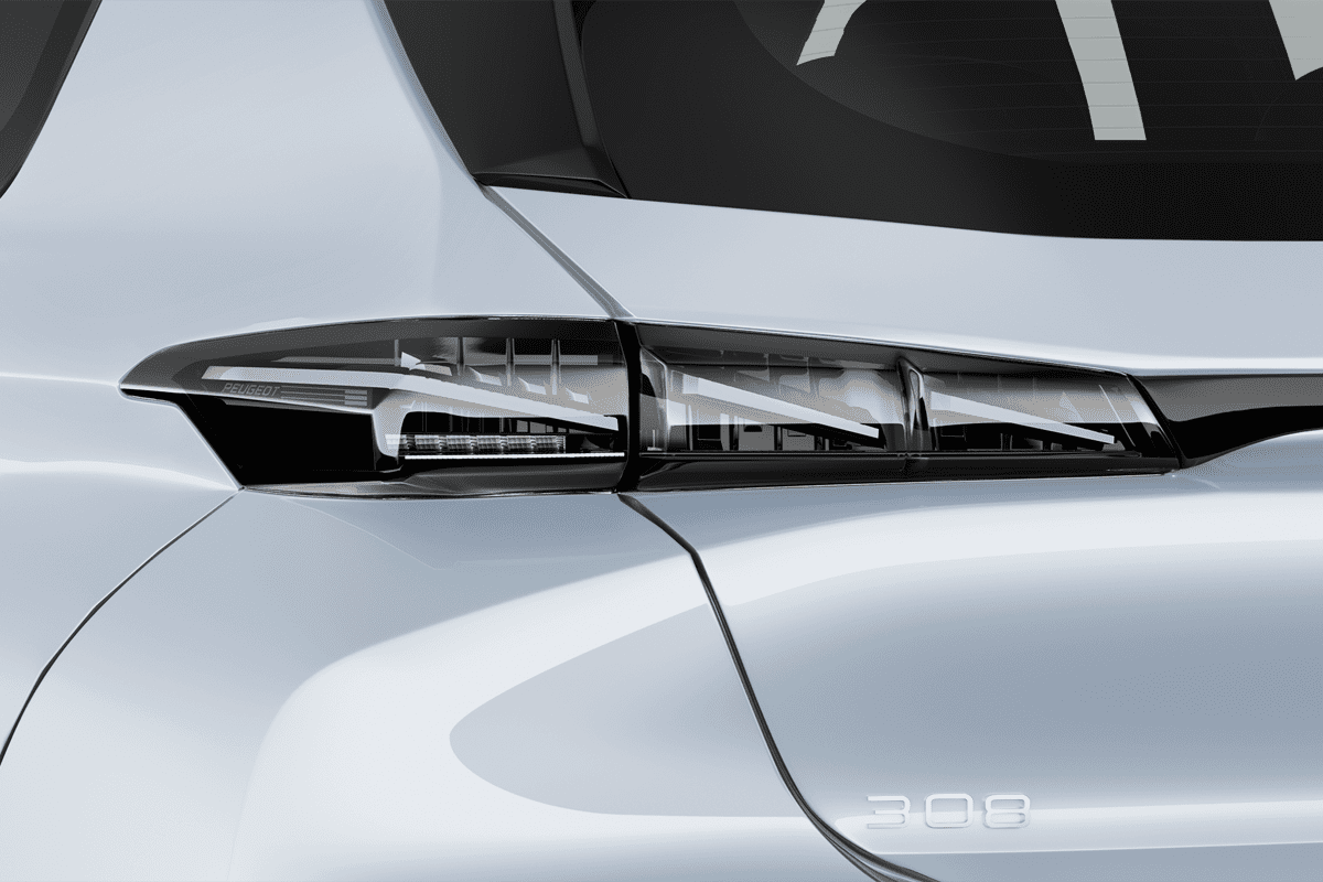 Heckleuchten eines Peugeot 308 Plug-In-Hybrid