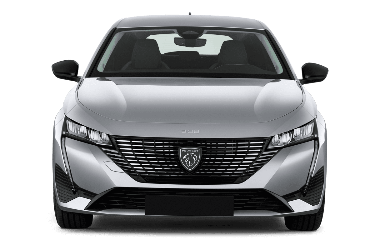 Frontansicht eines Peugeot 308 SW Plug-In-Hybrid, freigestellt