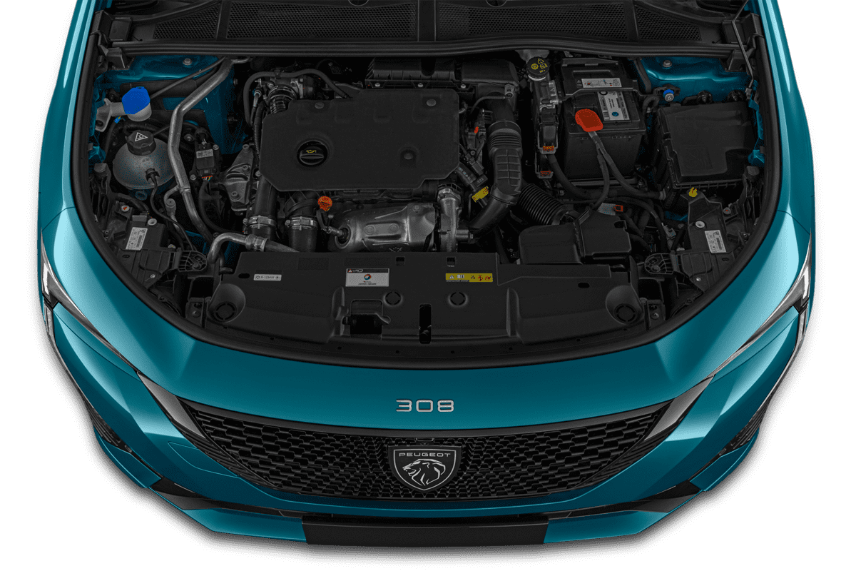 Motorraum eines Peugeot 308 SW