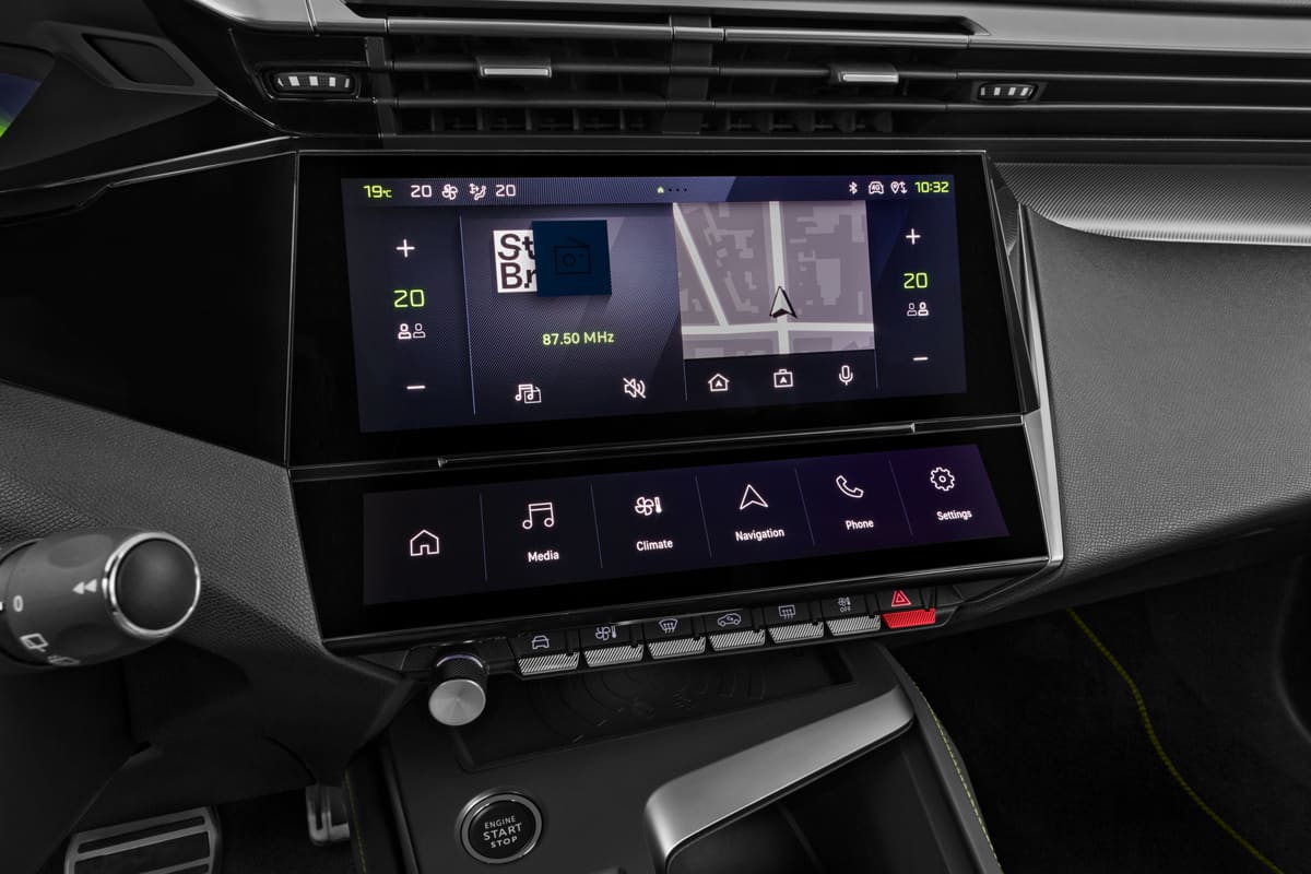 Mittelkonsole eines Peugeot 308 SW