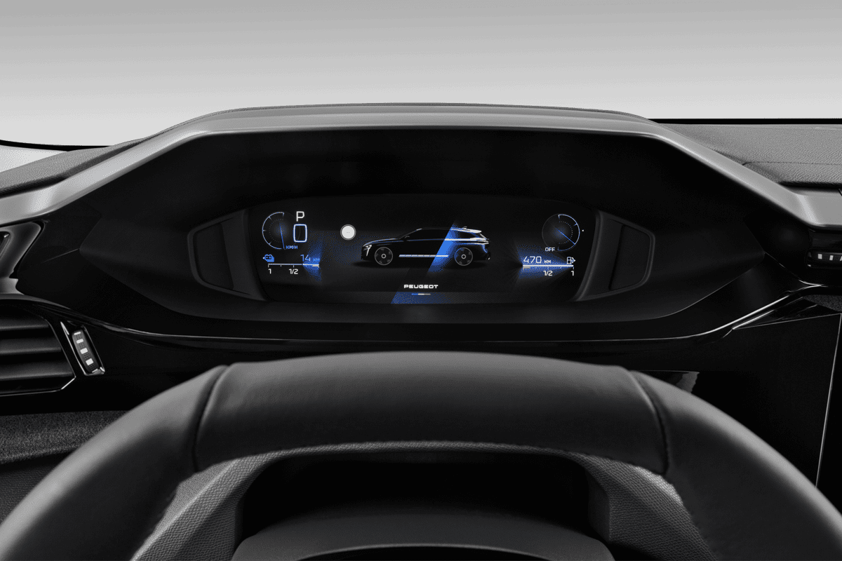 Kombiinstrument eines Peugeot 308 SW Hybrid