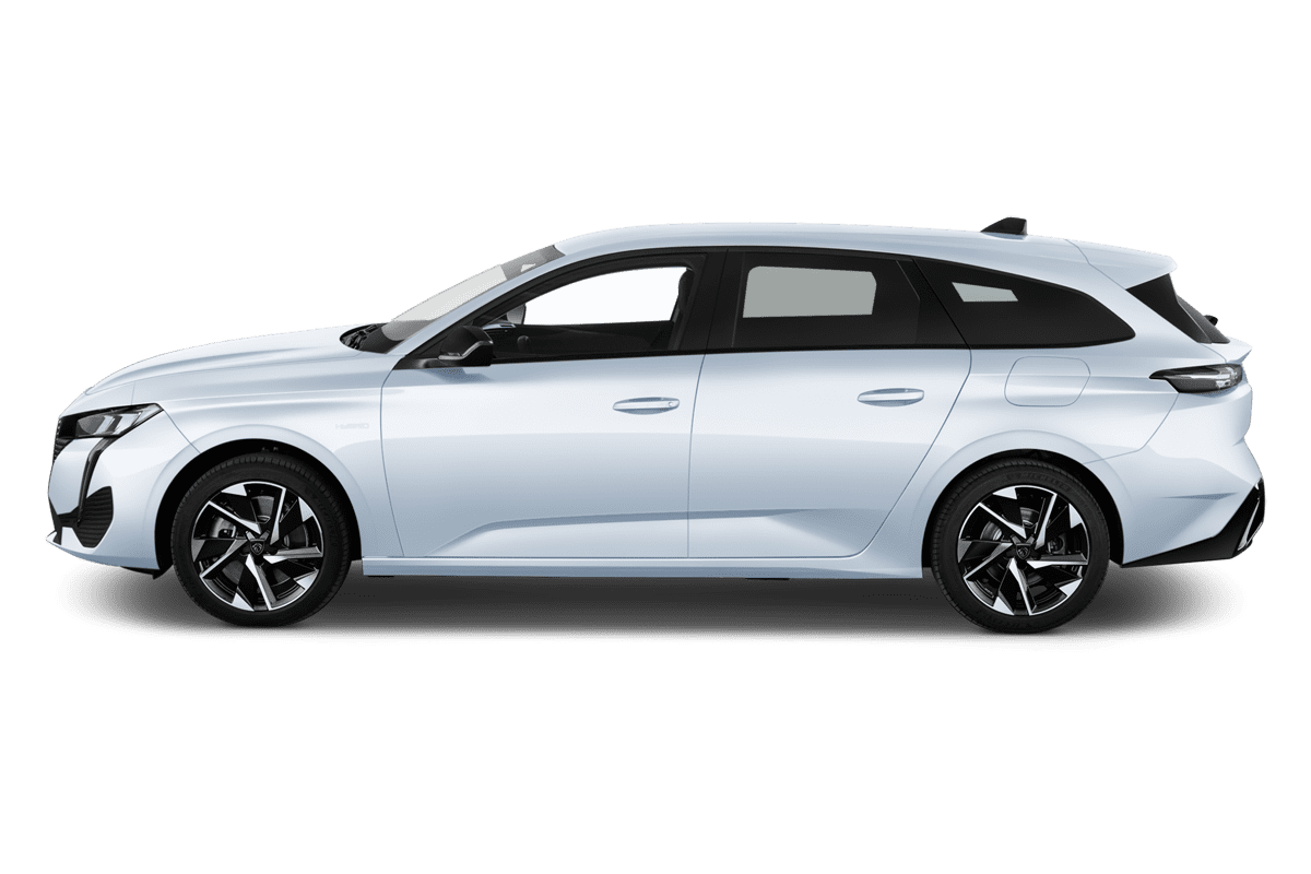 Seitenansicht eines Peugeot 308 SW Hybrid