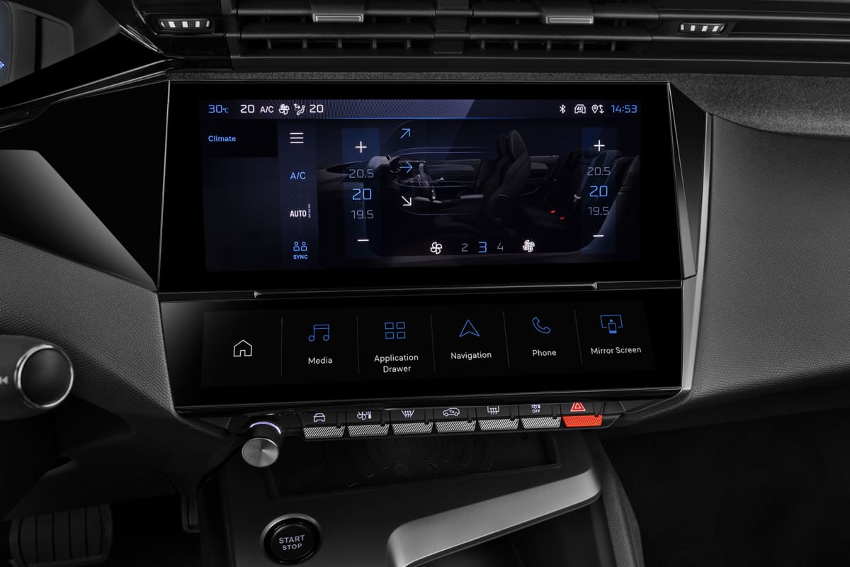 Klimasteuerung eines Peugeot 408 Hybrid