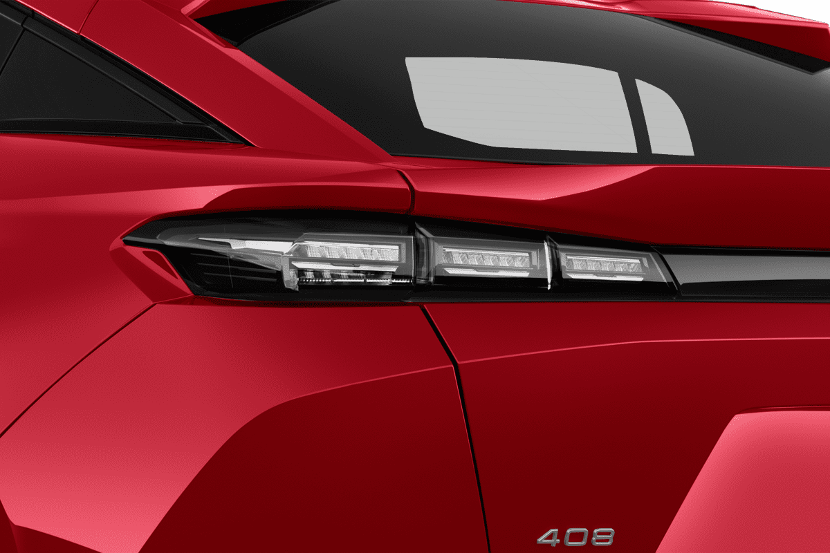 Heckleuchten eines Peugeot 408 Hybrid