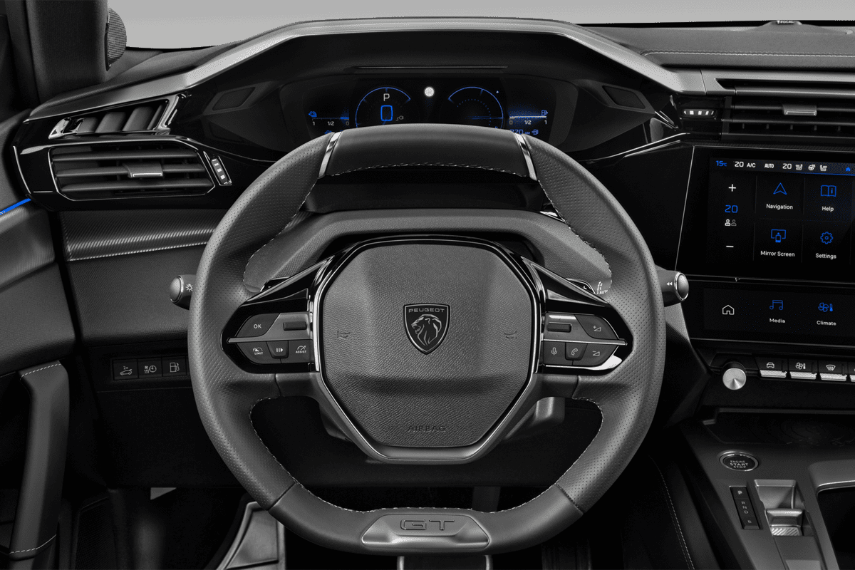 Lenkrad eines Peugeot 408 Plug-in-Hybrid