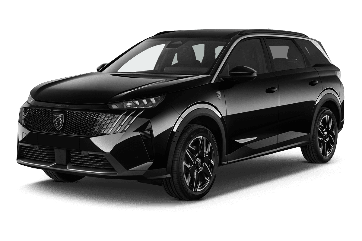 Schräge Frontansicht eines Peugeot 5008, freigestellt