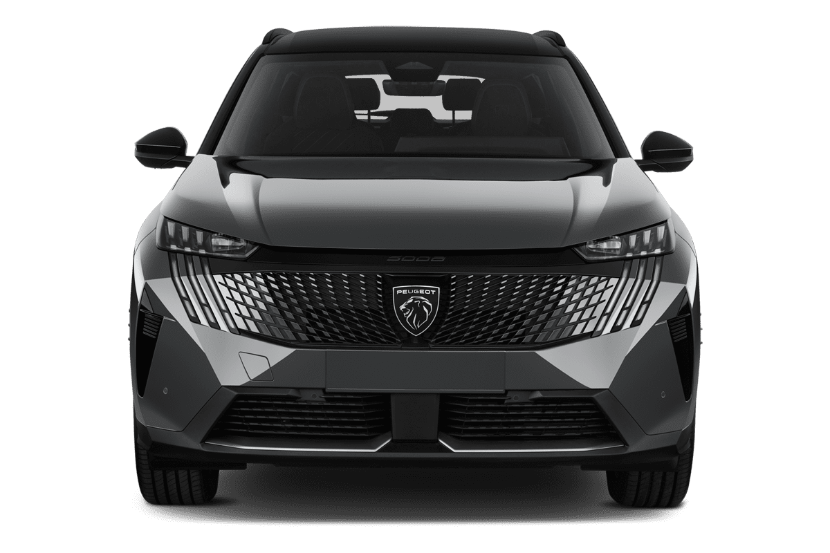 Frontansicht eines Peugeot 5008 Hybrid, freigestellt