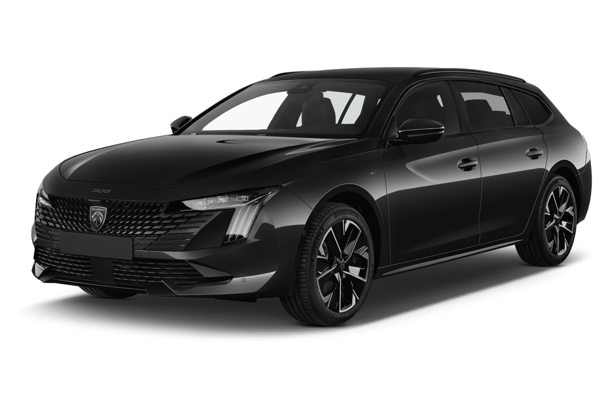Schräge Frontansicht eines Peugeot 508 SW, freigestellt
