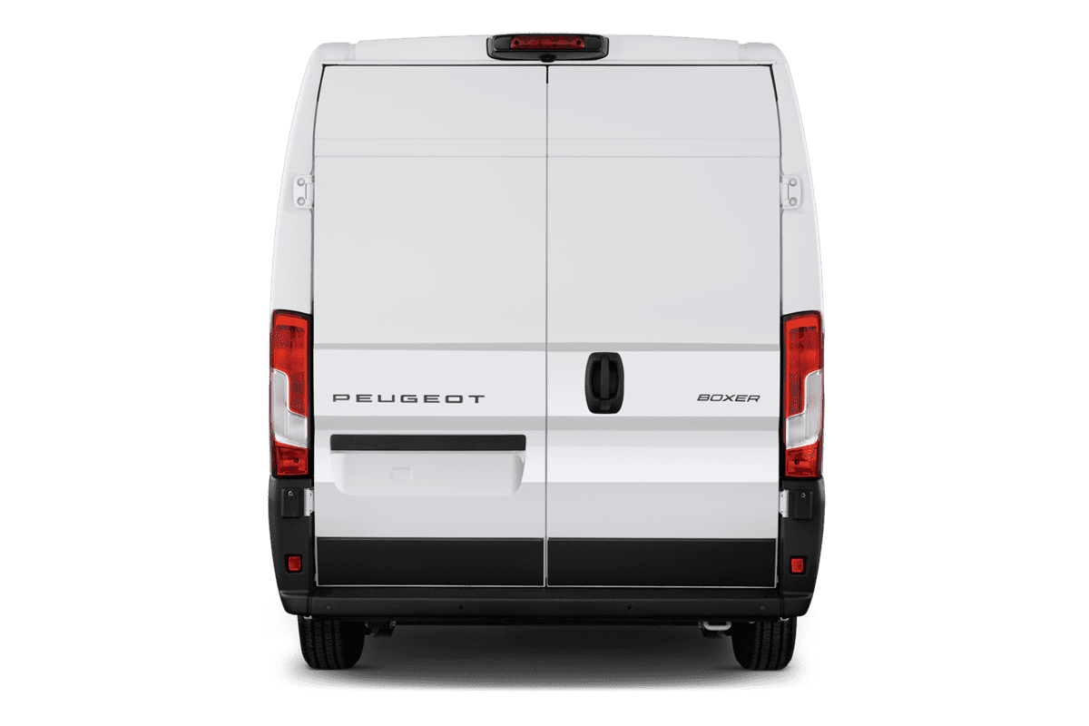 Heckansicht eines Peugeot e-Boxer