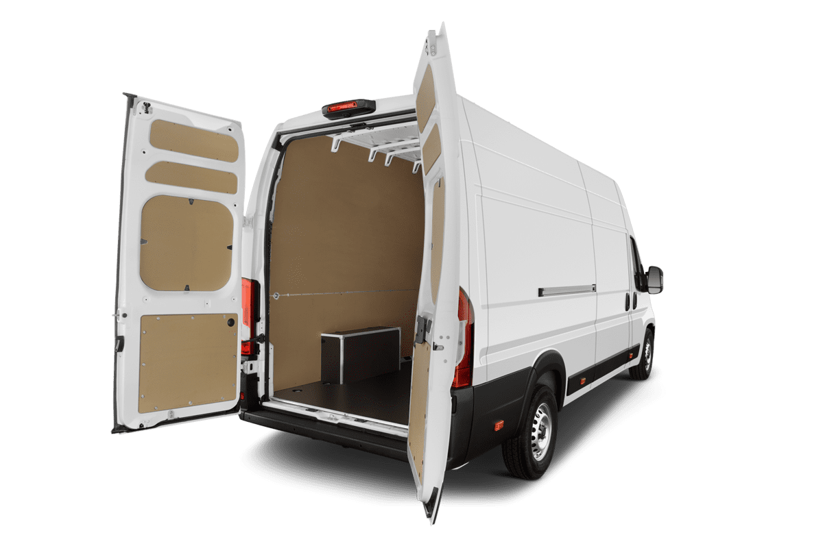 Kofferraum eines Peugeot Boxer Kastenwagen