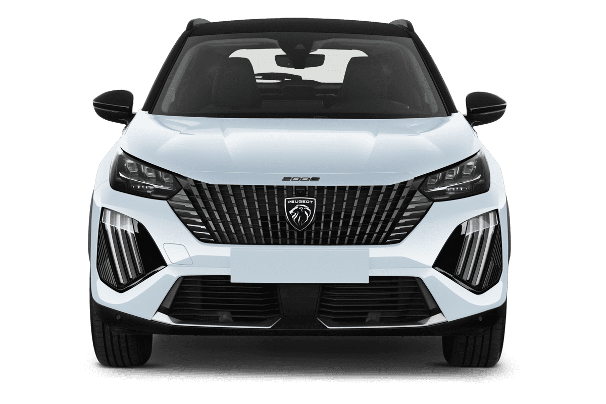 Frontansicht eines Peugeot e-2008, freigestellt