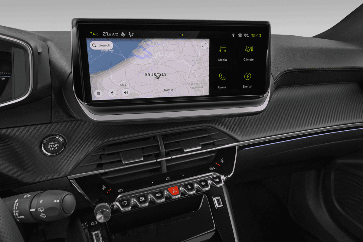 Mittelkonsole eines Peugeot e-2008