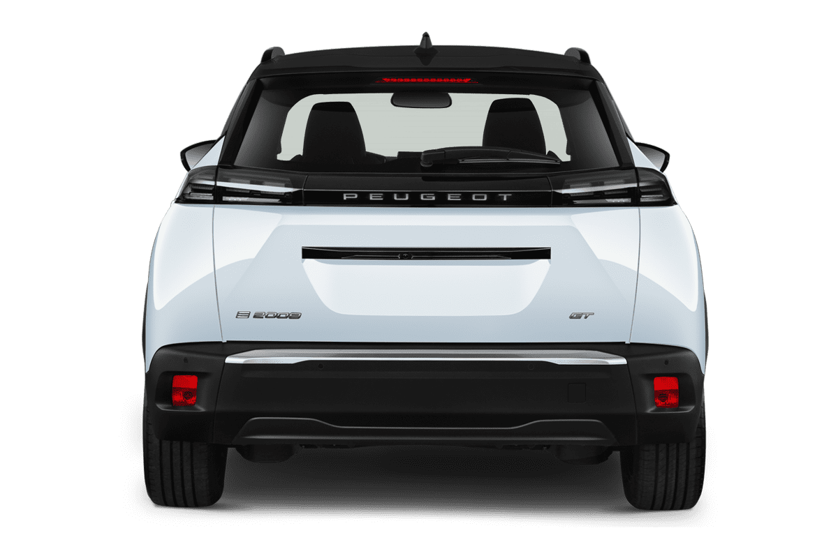 Heckansicht eines Peugeot e-2008