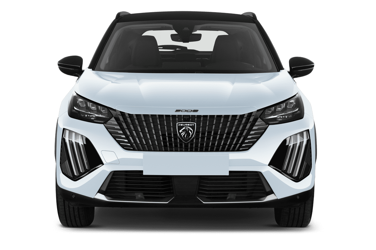 Frontansicht eines Peugeot e-2008, freigestellt