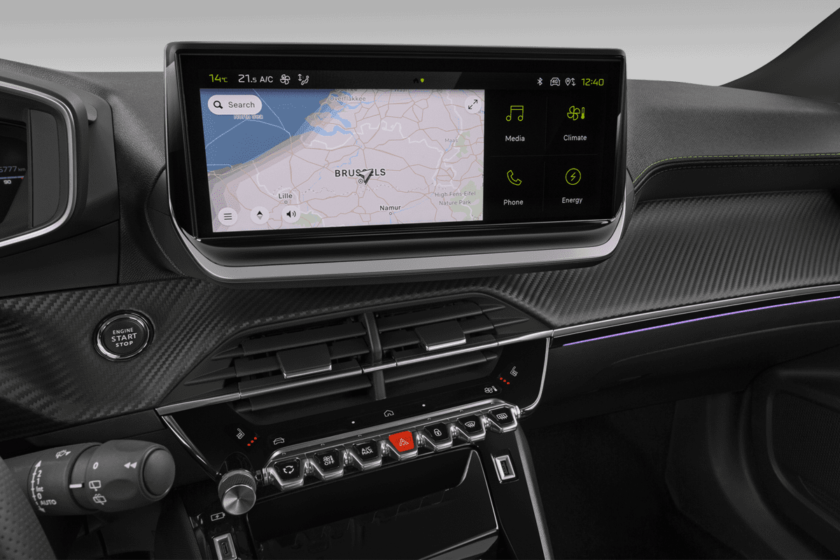 Mittelkonsole eines Peugeot e-2008