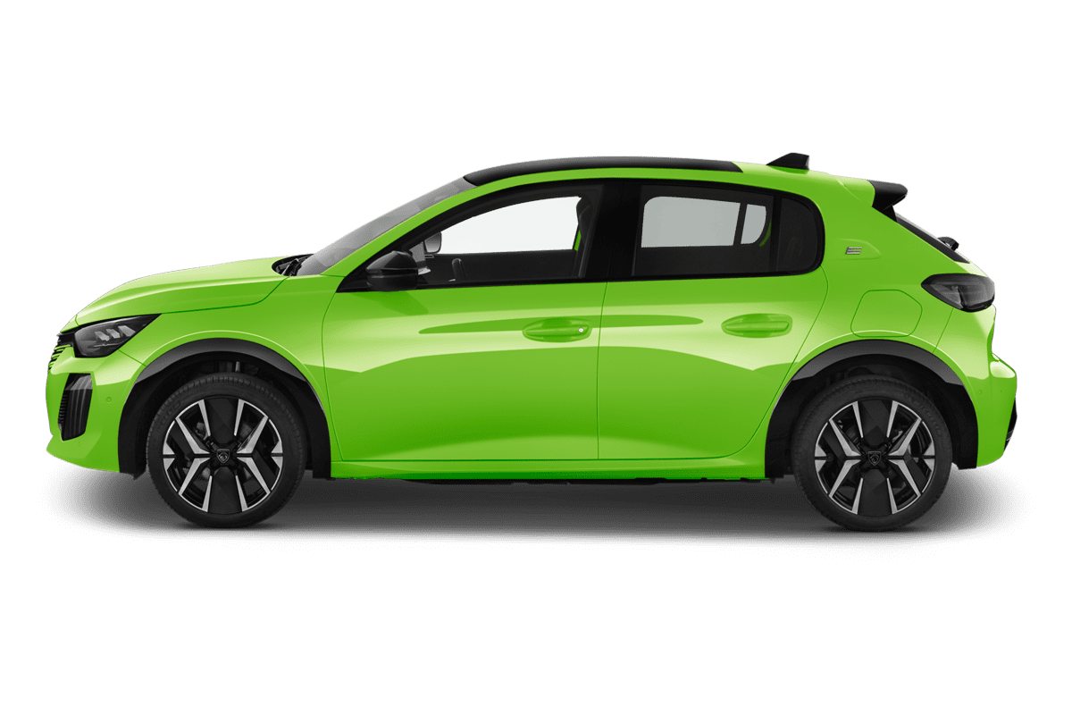 Seitenansicht eines Peugeot e-208