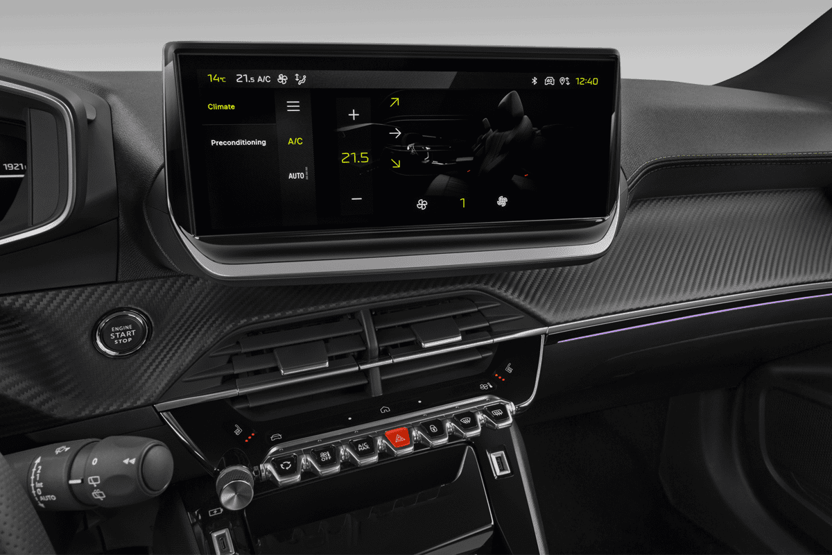 Klimasteuerung eines Peugeot e-208