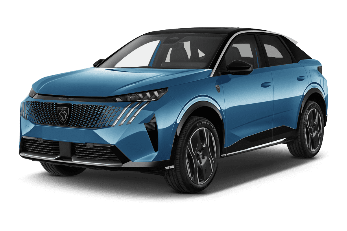 Schräge Frontansicht eines Peugeot 3008, freigestellt