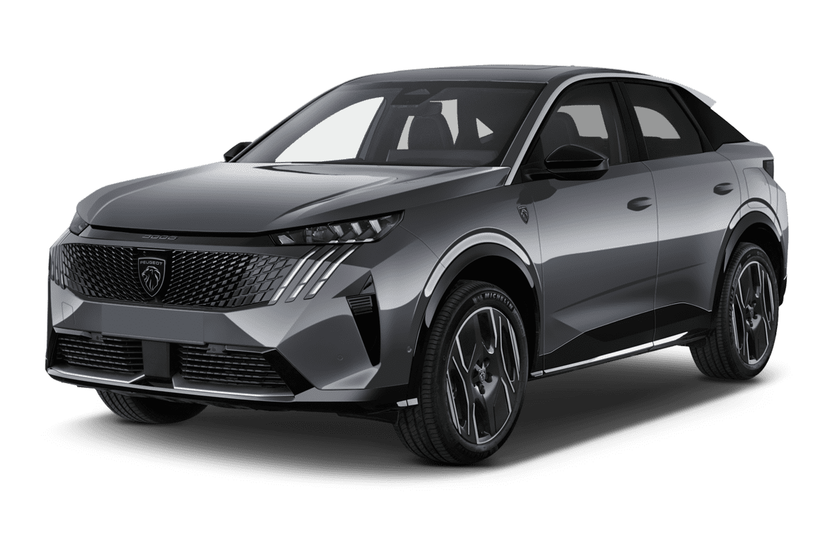 Schräge Frontansicht eines Peugeot 3008, freigestellt