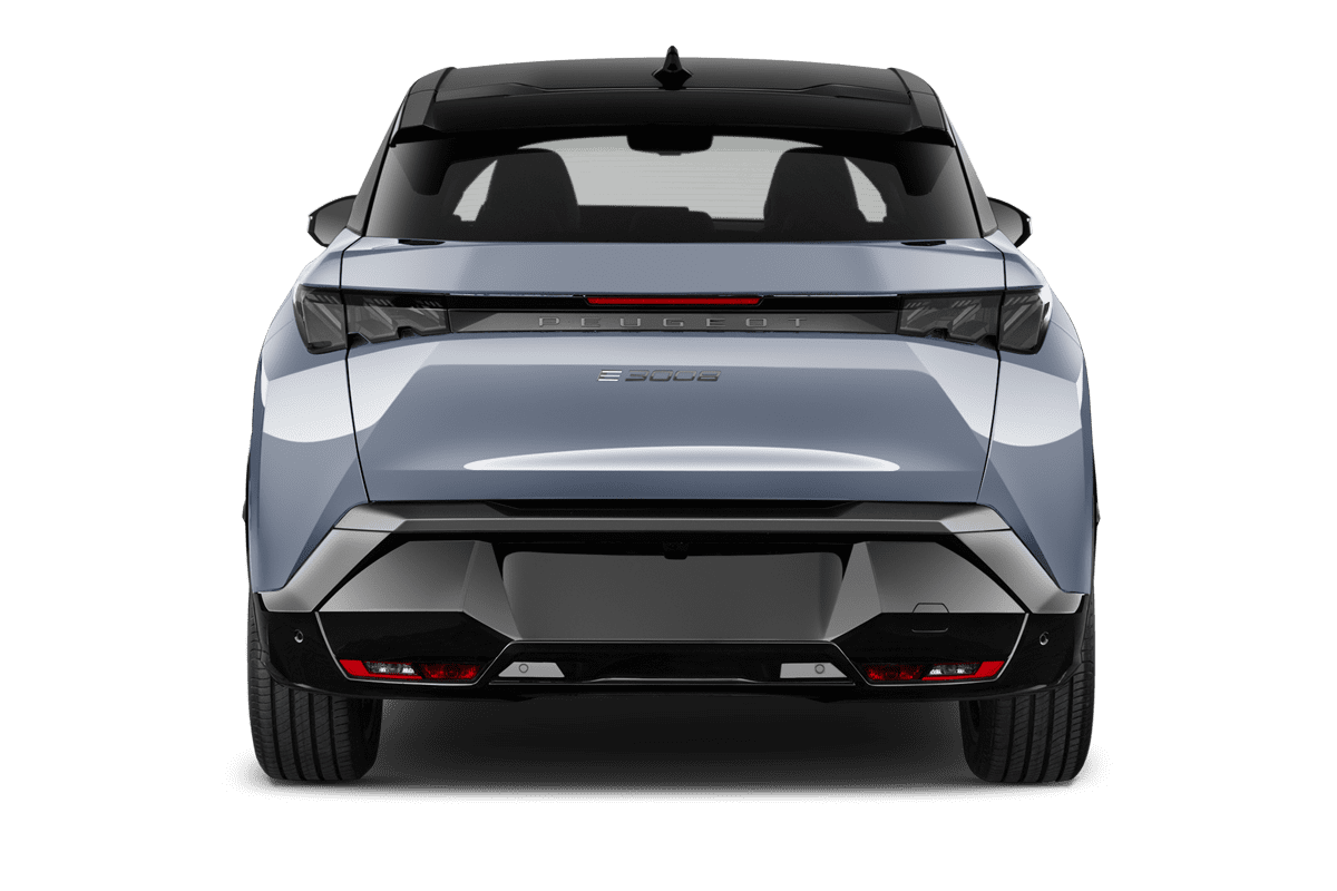 Heckansicht eines Peugeot e-3008 