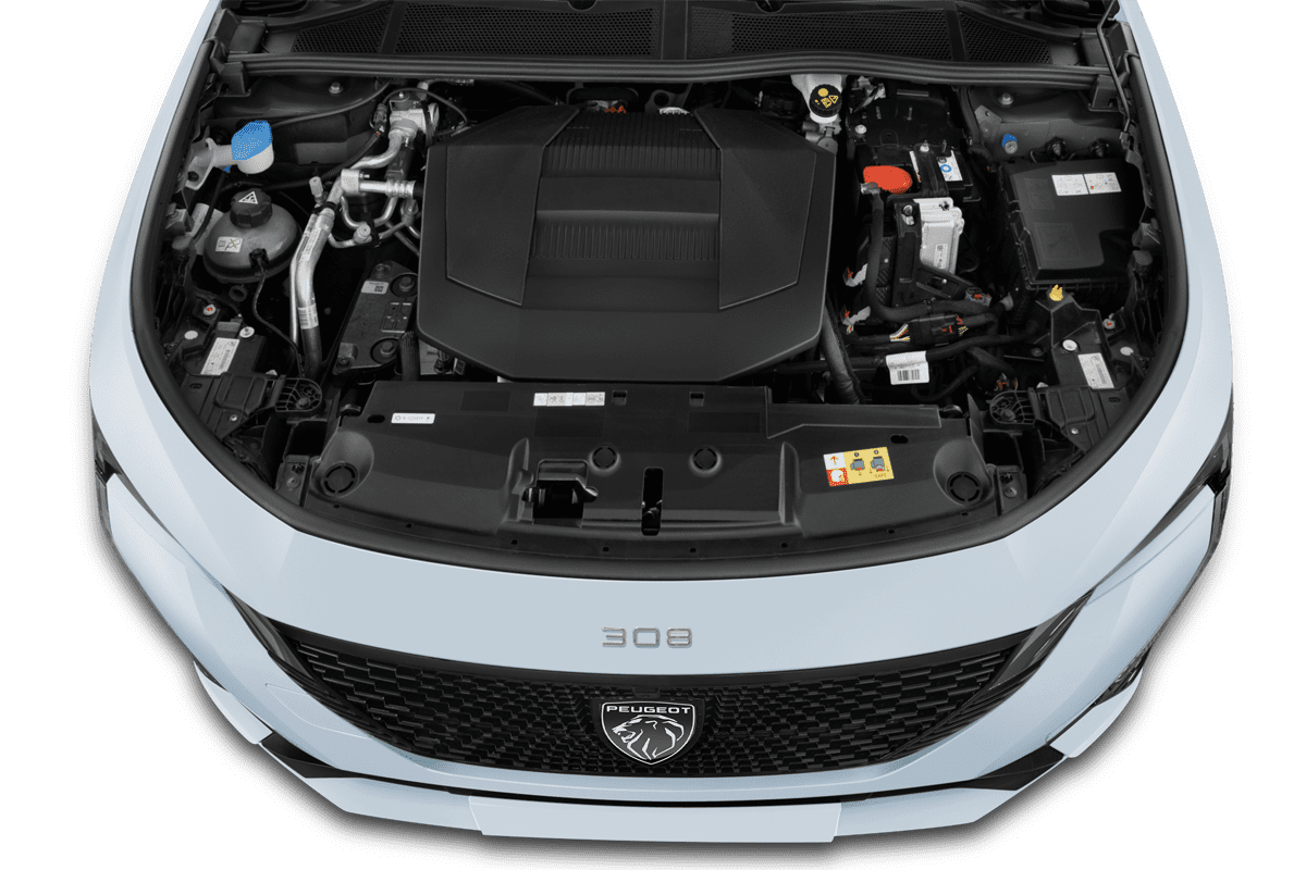 Motorraum eines Peugeot e308