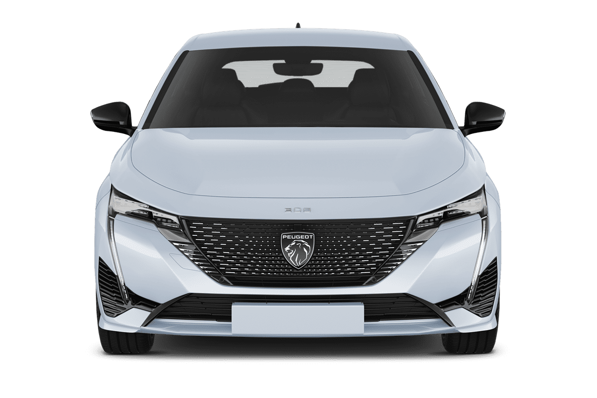 Frontansicht eines Peugeot e308, freigestellt