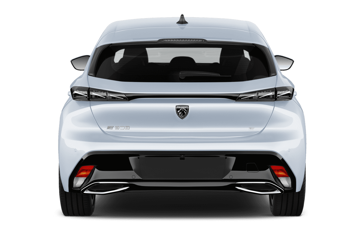 Heckansicht eines Peugeot e308