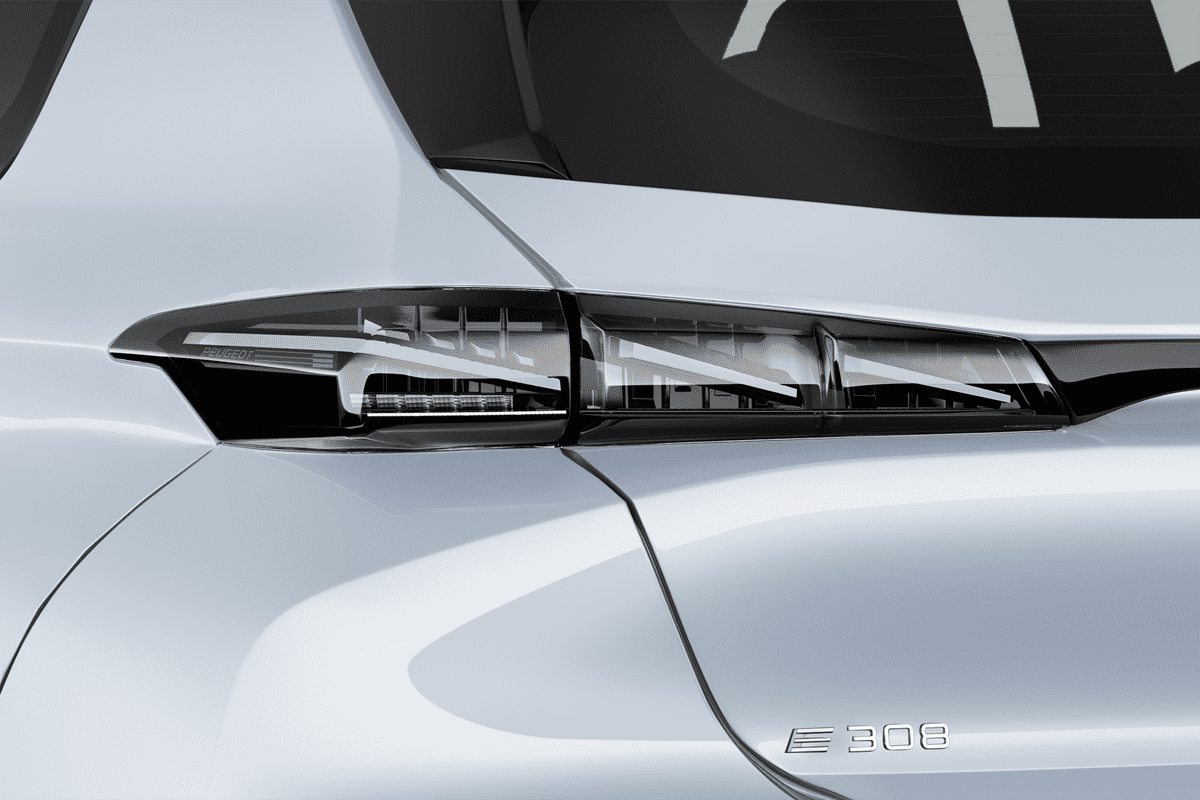 Heckleuchten eines Peugeot e308