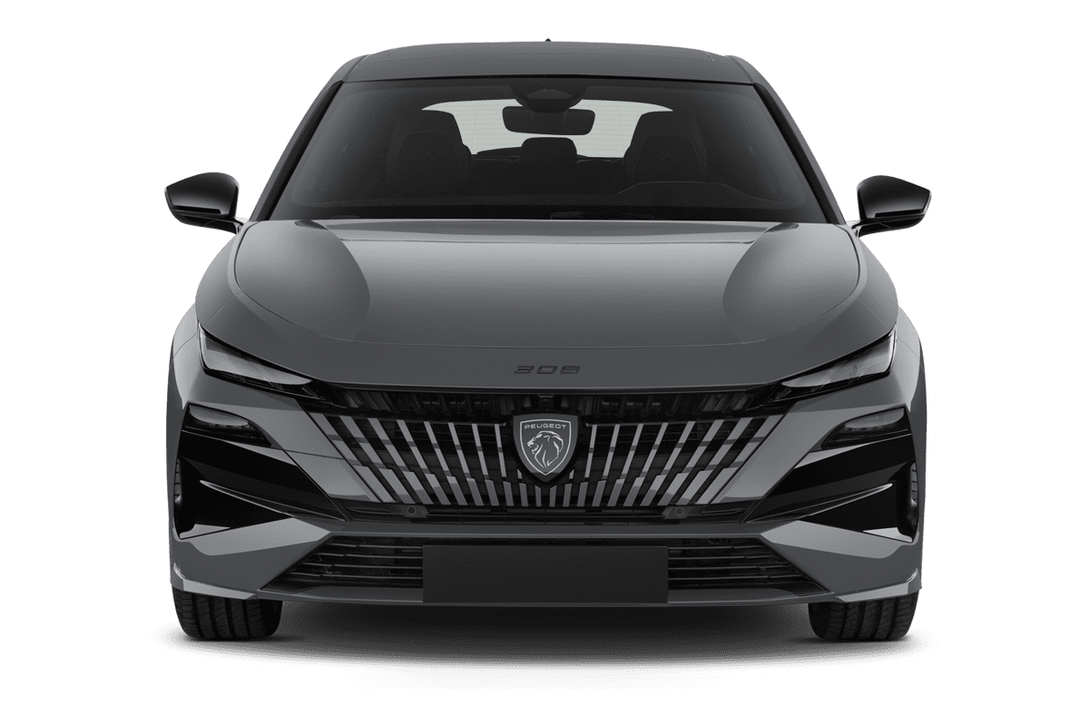 Frontansicht eines Peugeot e308, freigestellt
