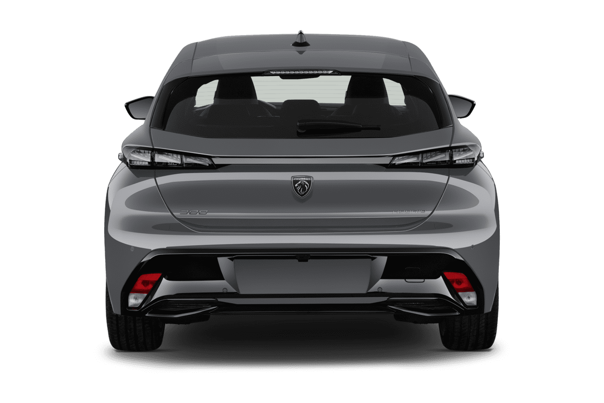 Heckansicht eines Peugeot e308