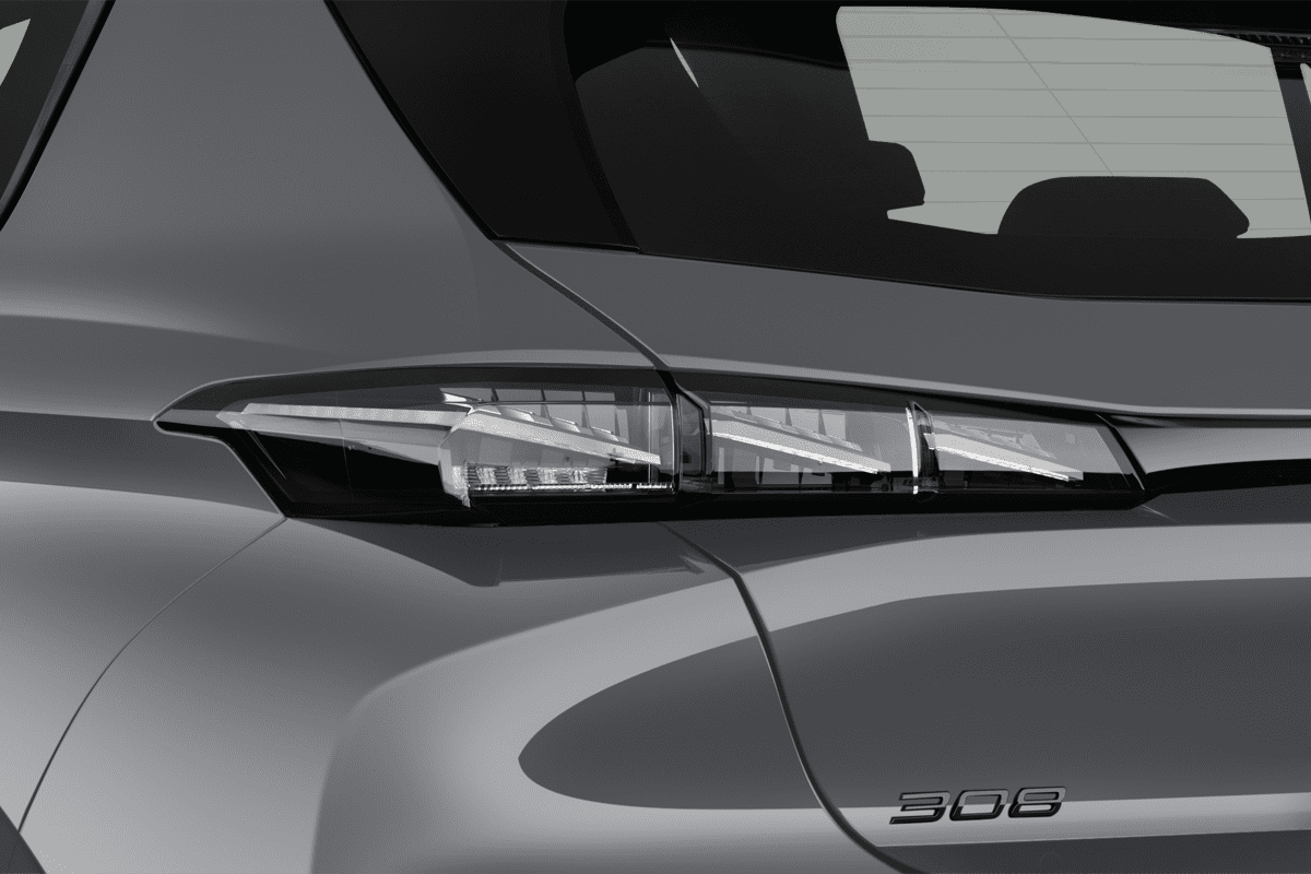 Heckleuchten eines Peugeot e308
