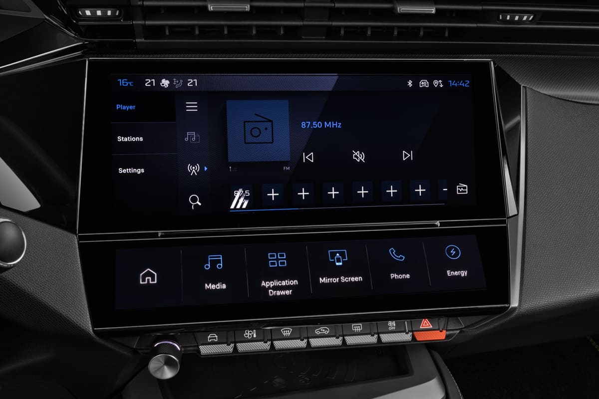 Klimasteuerung eines Peugeot e308