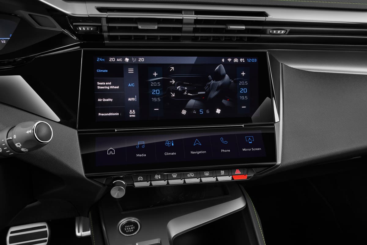 Klimasteuerung eines Peugeot e308 SW