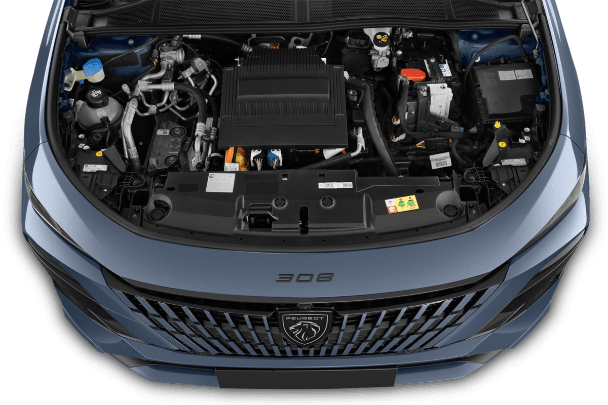 Motorraum eines Peugeot e308 SW