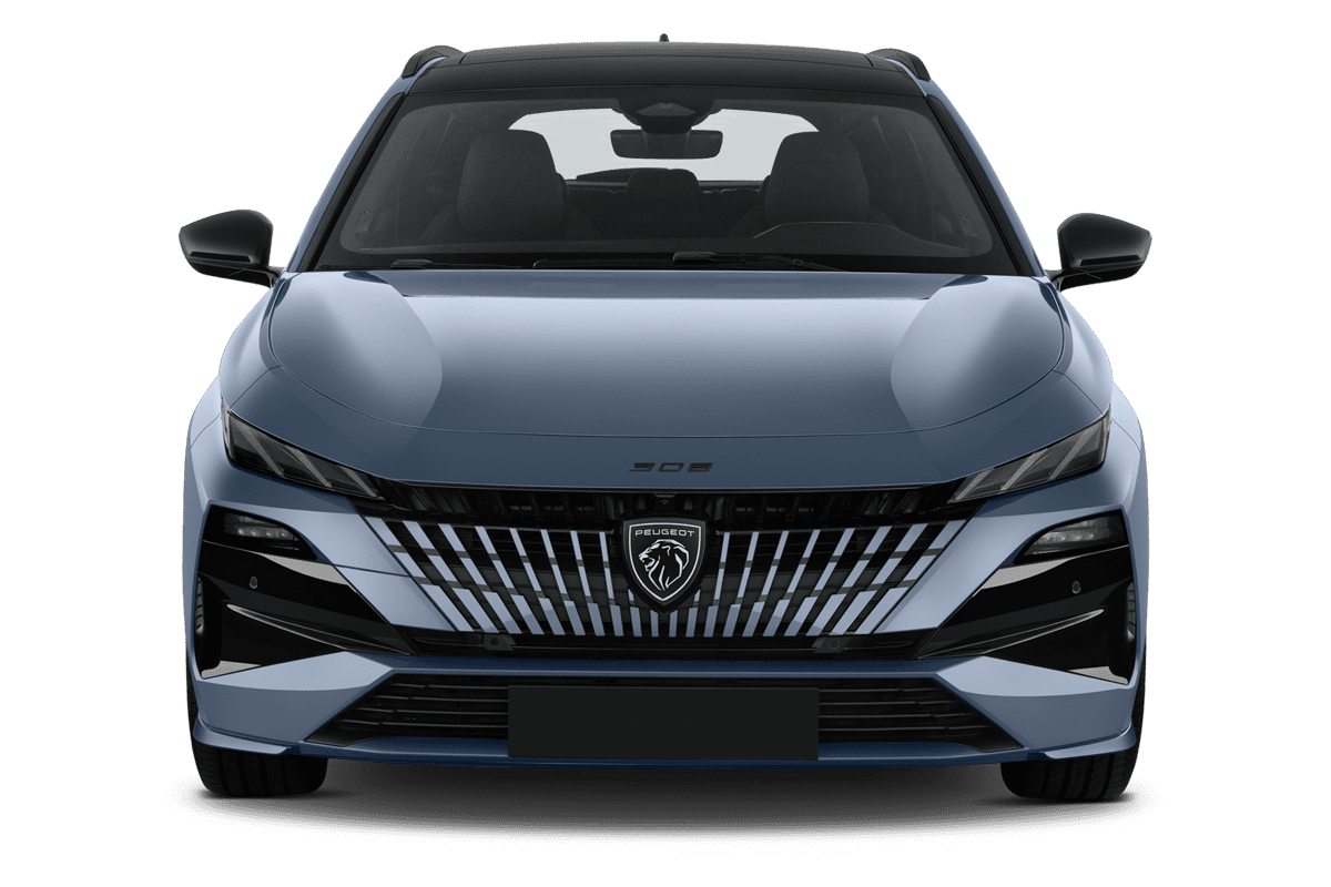 Frontansicht eines Peugeot e308 SW, freigestellt