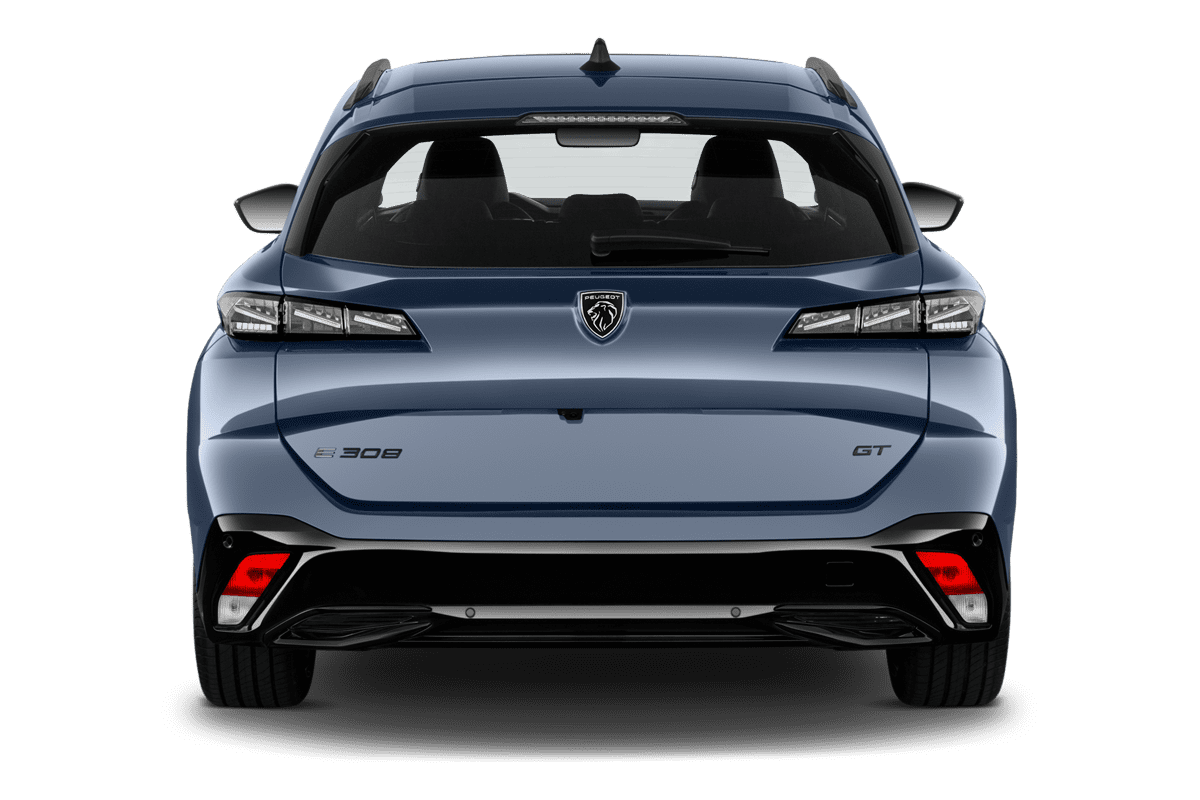 Heckansicht eines Peugeot e308 SW
