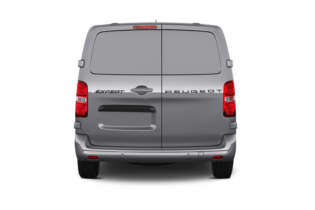Heckansicht eines Peugeot E-Expert Kastenwagen 