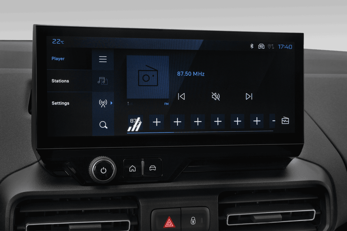 Audiosystem eines Peugeot e-Rifter